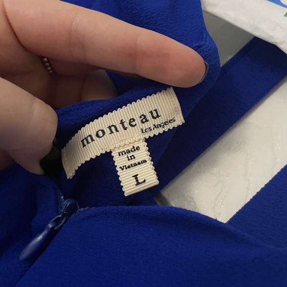 Monteau Blue Scalloped Jumpsuit - Picture 3 of 3